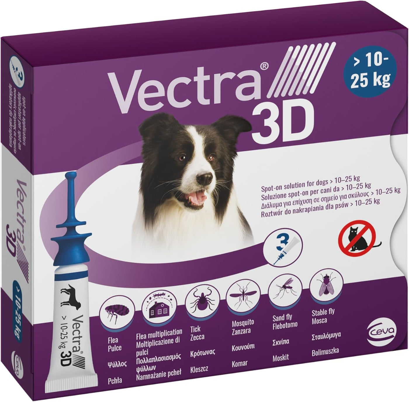 Vectra 3D Cani 10-25 KG 3 Pipette