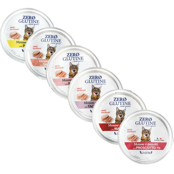 Unipro Zero Glutine Mousse e Pezzettini Prosciutto 85 gr
