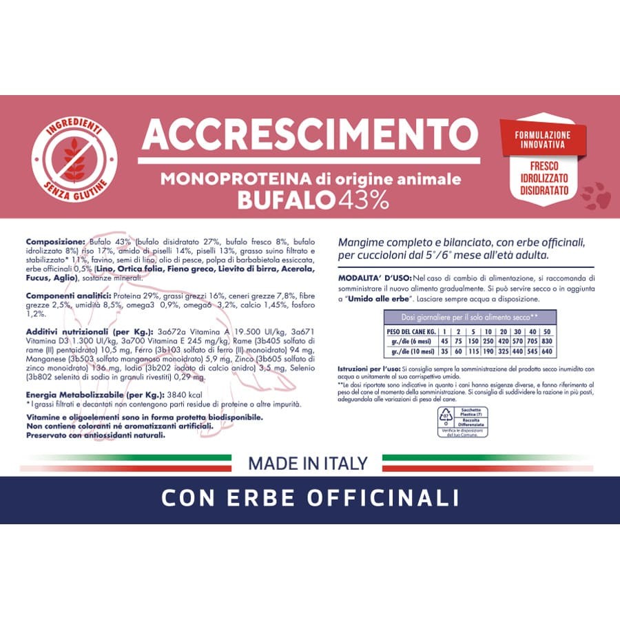 Vetline Accrescimento Bufalo 12,5 kg