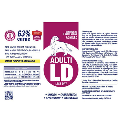Vetline adulti ld agnello 3 kg