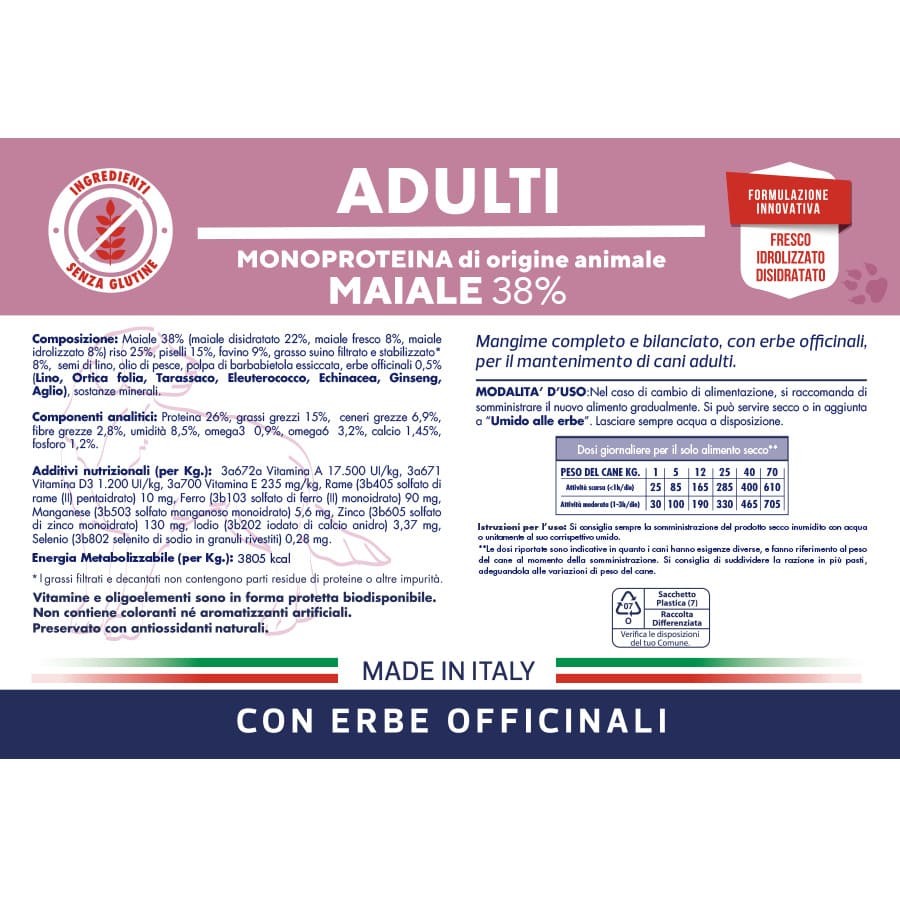 Vet Line Adulti Maiale 3 kg