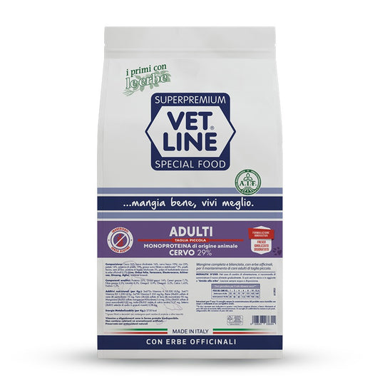 Vet Line Adulti Cervo Taglia Piccola 3 kg