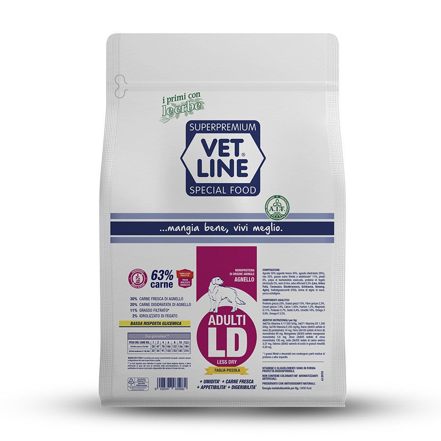 Vetline adulti LD agnello Taglia Piccola 800 gr