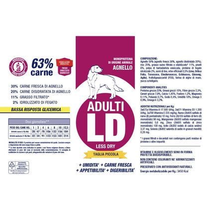 Vetline adulti LD agnello Taglia Piccola 800 gr