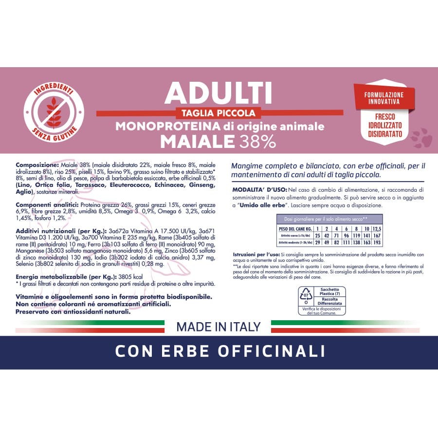 Vetline Adulti Taglia Piccola Maiale 12,5 kg