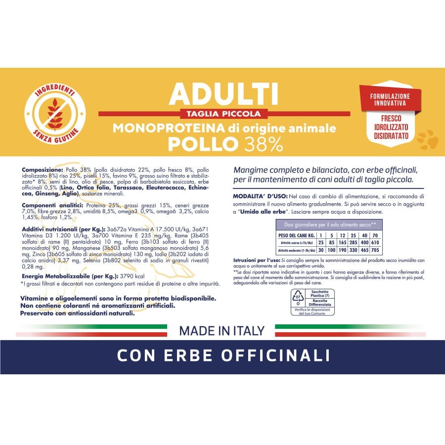Vetline Adulti Taglia Piccola Pollo 3 kg