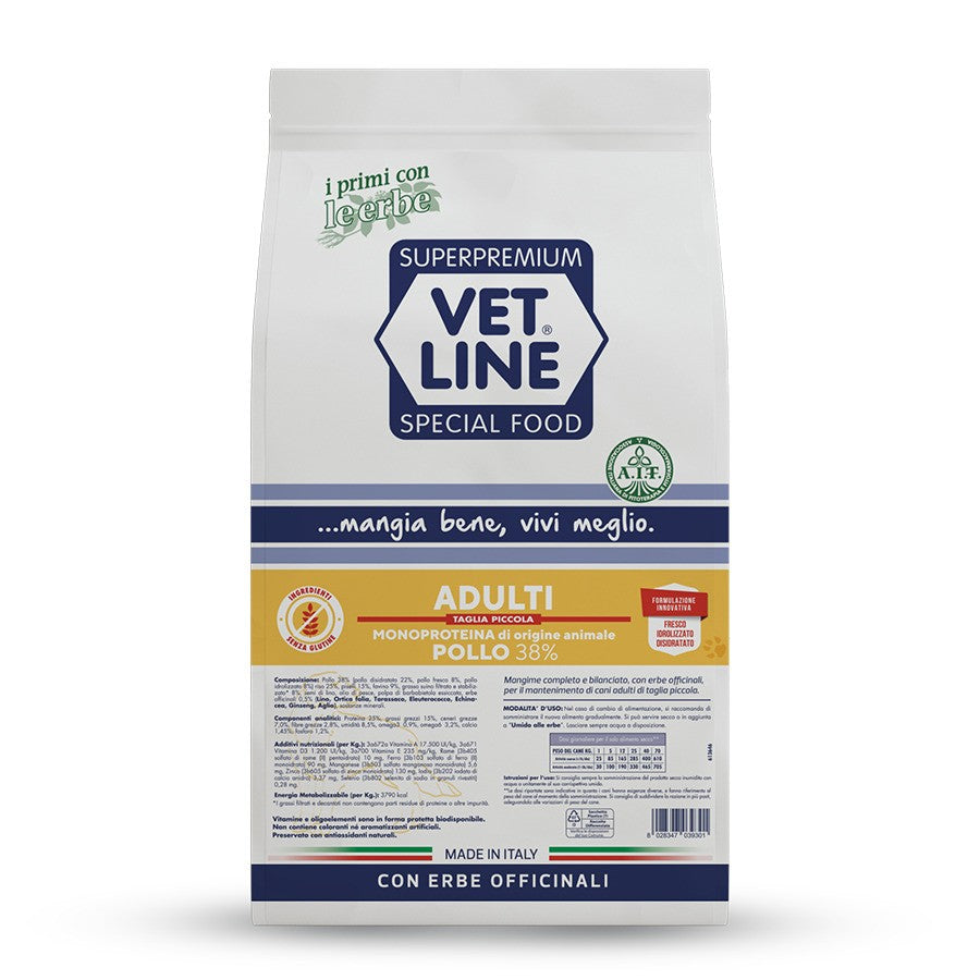 Vetline Adulti Taglia Piccola Pollo 3 kg