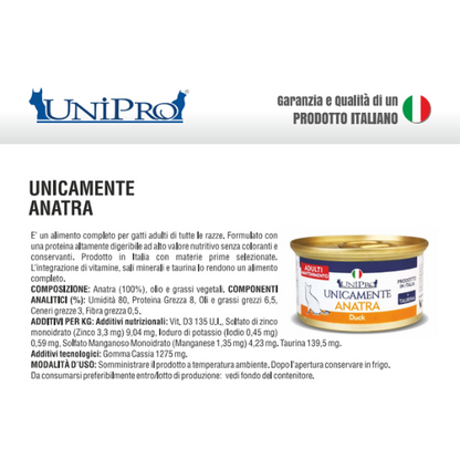 Unipro Unicamnete Adulti Anatra 85 gr