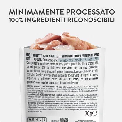 Schesir Bustine Tonnetto con Nasello 70 gr