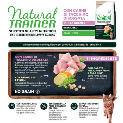Natural Trainer SQN H.G. Sterilised Tacchino 300gr