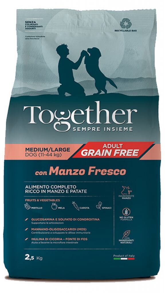 Togheter Grainfree Adult Medium/Large Manzo 12 Kg