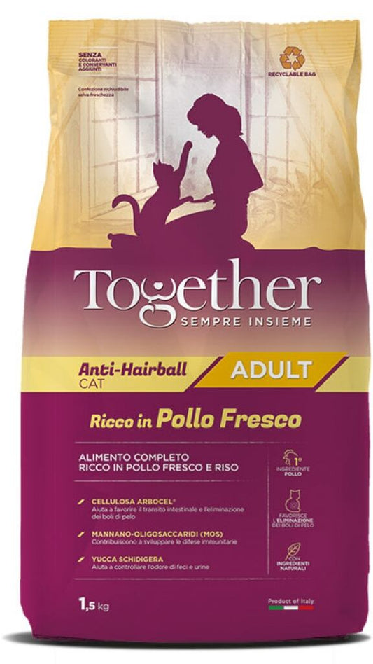 Togheter Adult Anti-Hairball con Pollo Fresco 1,5 kg