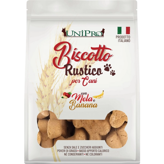 Unipro Biscotto Rustico Mela Banana Puppy/Small 300 gr