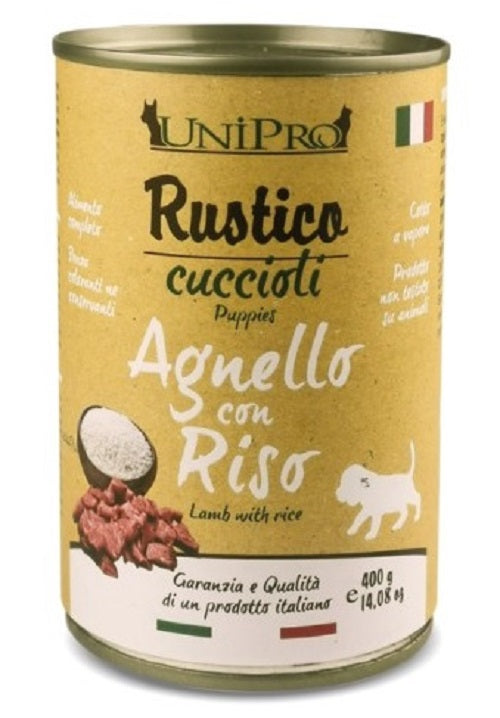 Unipro rustico Cuccioli Agnello 400g